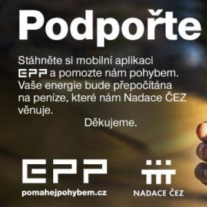 Pomáhej pohybem s mobilní aplikací  EPP od Nadace ČEZ a podpoř nás!